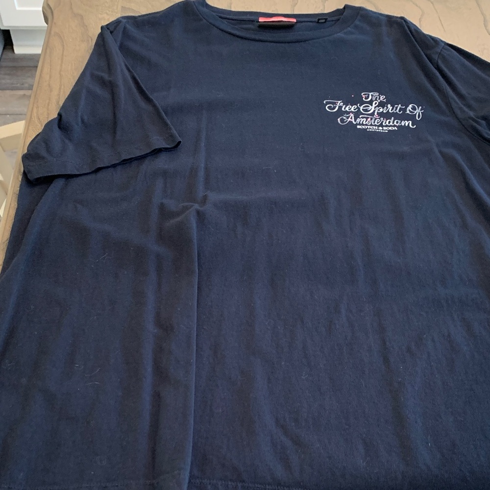 Scotch & Soda Dark Blue Amsterdam Tee Size XXL